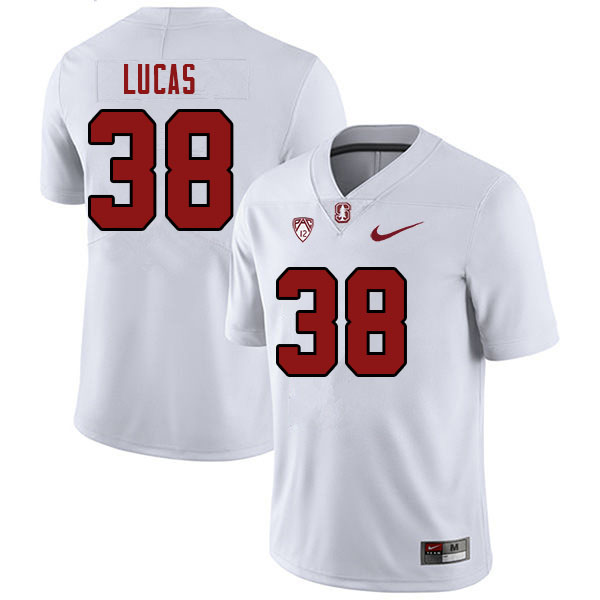 Men #38 Kale Lucas Stanford Cardinal College Football Jerseys Stitched Sale-White
